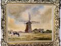 schilderij met molen en koe