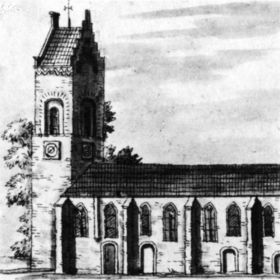 tekening kerk hantumhuizen anno 1722